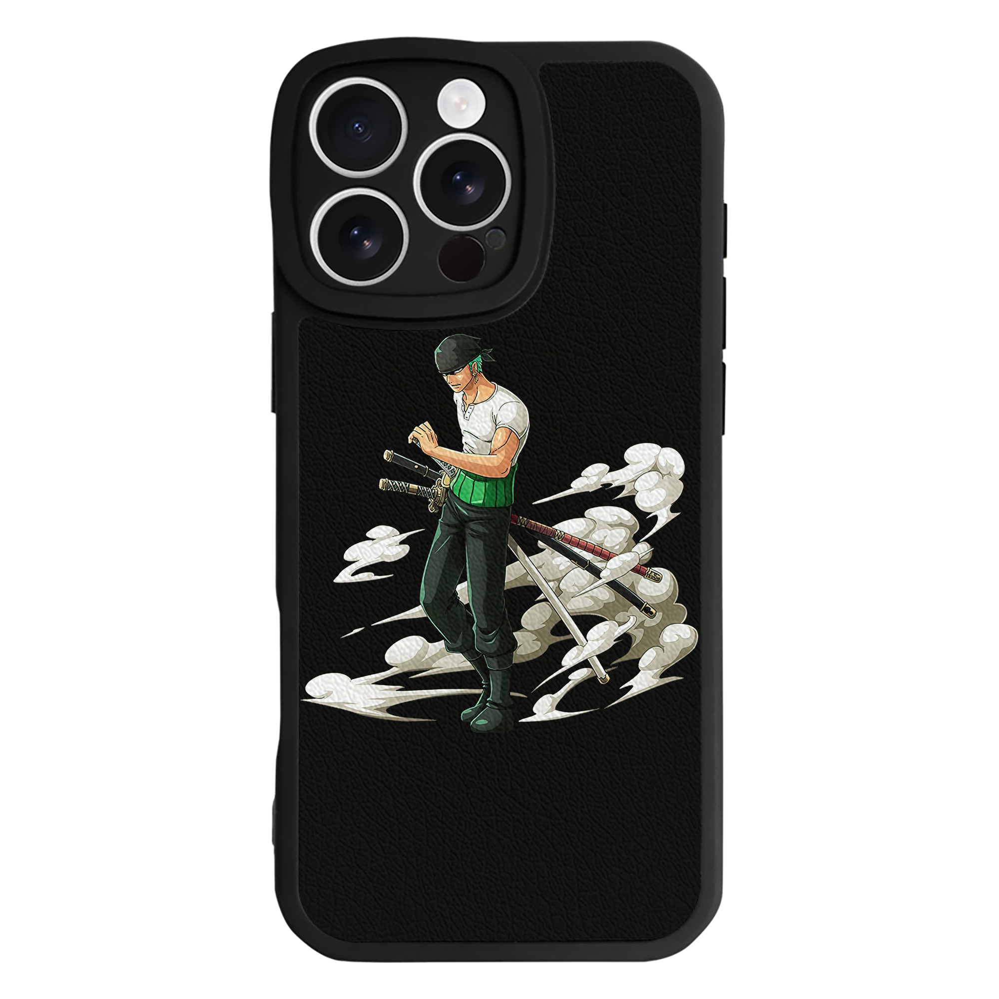 （画像用） ワンピース ロロノア・ゾロ ONE PIECE Roronoa Zoro 【iPhone 16シリーズ対応】シリコンスマホケース（レザー調） 材質：シリコン
